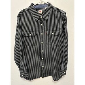 Levi's Relaxed Fit Mens Striped Long Sleeve Button Down Shirt Small Casual